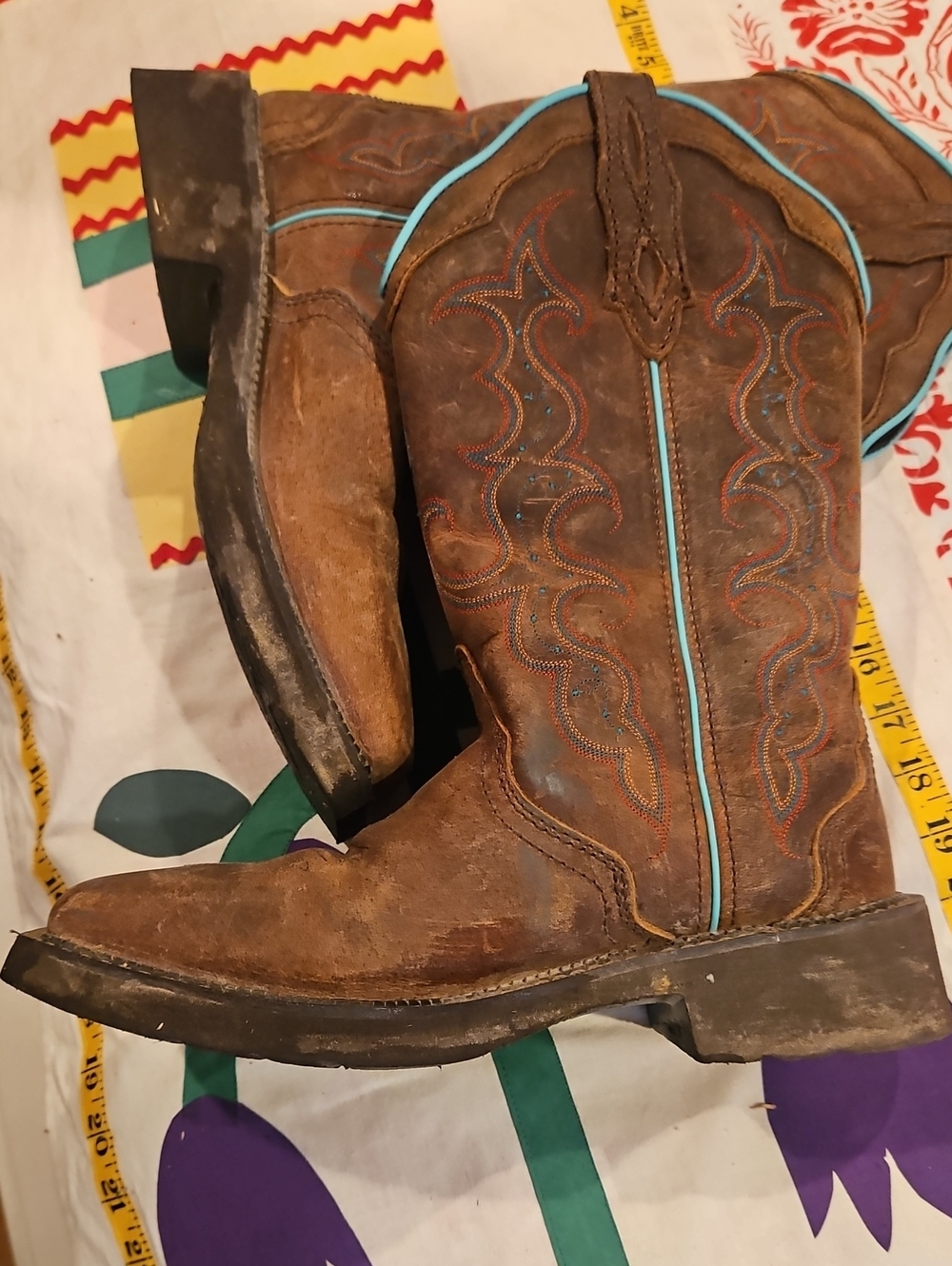 Justin Cowboy Boots Size 10B Womens - Picture 4 of 11